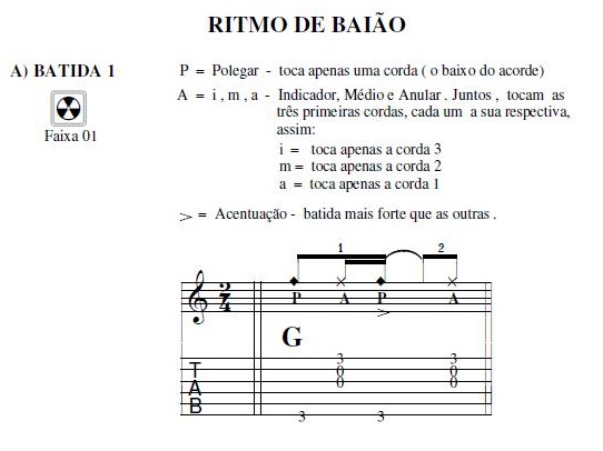 exemplo de baiao kit ritmos no violao